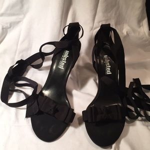 Unlisted Kenneth Cole Black Lace Up Heels